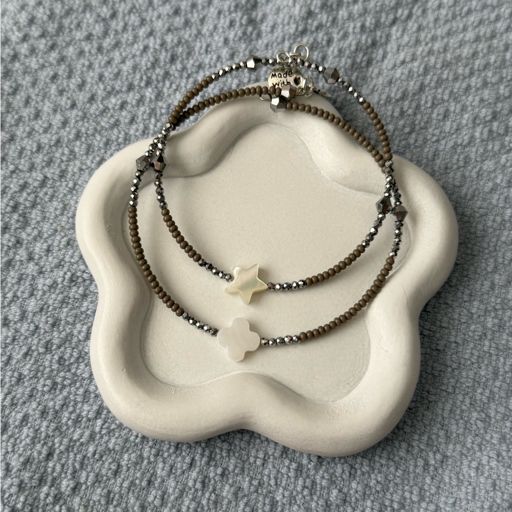 Silver And Grey With Mother Of Pearl No Clasp